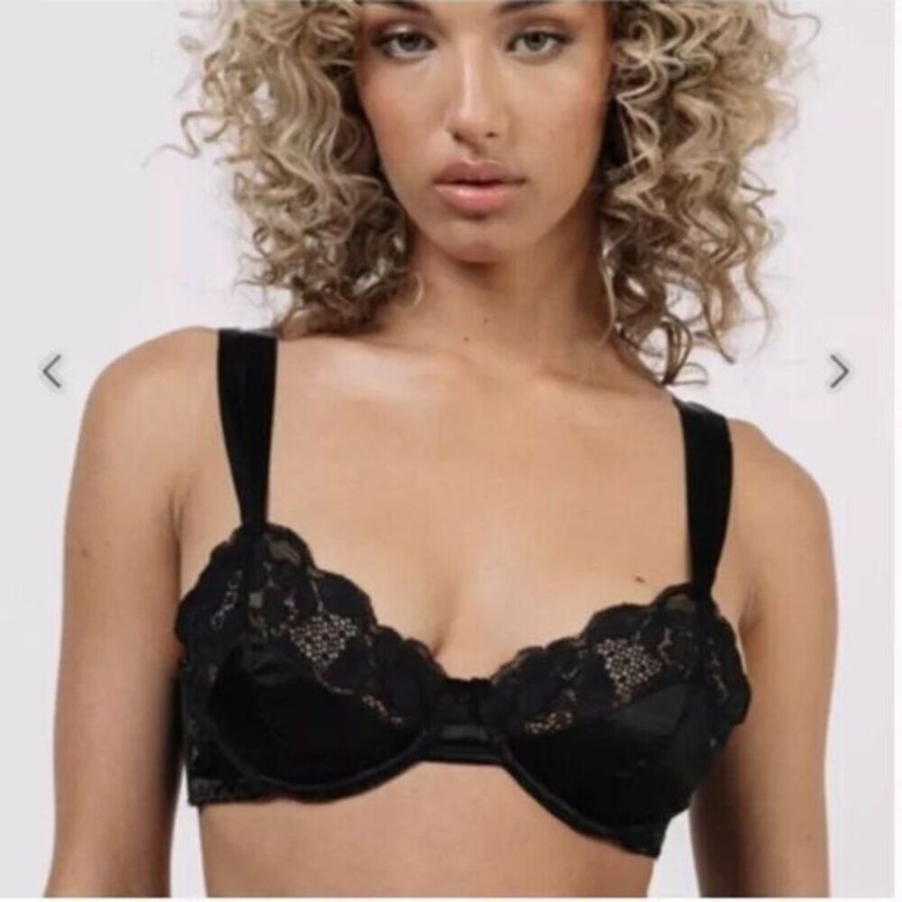 We Are HAH After Hours Bra Womens Cup Size A Black Underwire Push Up NWT